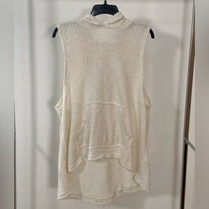 Free People Cream and Gray Hoodie